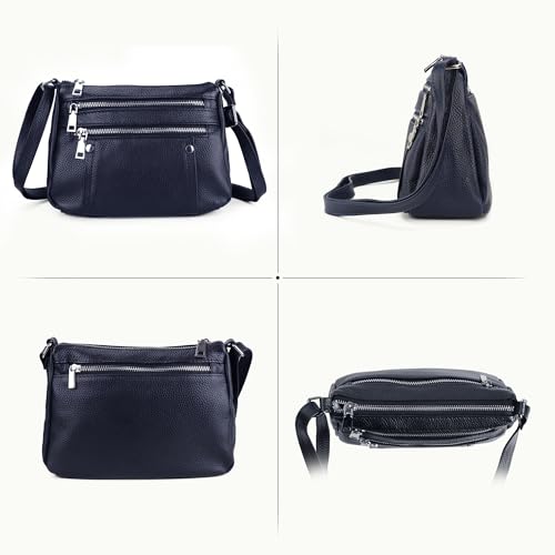 Image of befen Genuine Leather Crossbody Bags for Women Small Shoulder Bag for Ladies Cross Body Phone Bag for Girls Pocketbook Handbag with Multiple Pockets