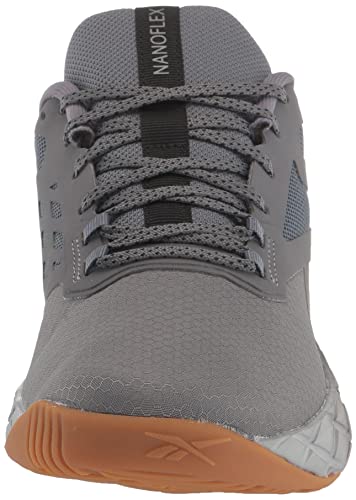 Reebok Tênis masculino Nanoflex Cross Trainer, Cinza puro/preto, 9