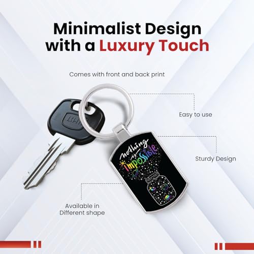 Image of Premium Printed Metal Keychain for Men & Women | High-Definition Artwork Print | Durable Key Ring for Car, Bike, Home & Office Keys | Stylish Decorative Key Holder Gift