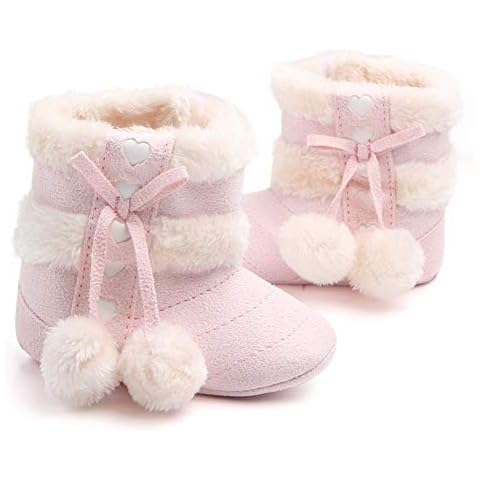 Gavena Baby Mädchen Stiefel Säugling Winter Warm Indoor Kinder Schuhe Lauflernschuhe Bowknot Cute Cover