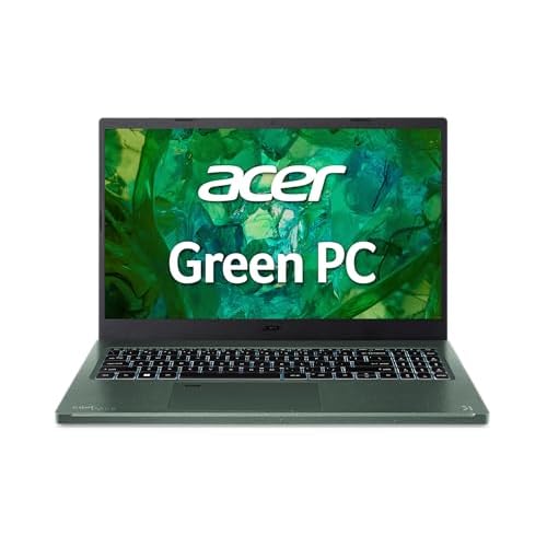 Acer Aspire Vero AV15-53P-77V9 Intel Evo Green PC | 15.6" FHD IPS 100% sRGB Display | Intel Core i7-1355U | Intel Iris Xe Graphics | 16GB LPDDR5 | 512GB Gen 4 SSD | Killer Wi-Fi 6E | PCR Materials