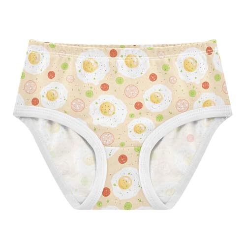 Little Girl Underwear Toddler Panties Kids Undies Omelette Egg Soft Cotton Briefs 2T-8Y