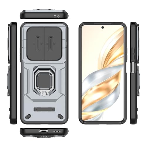 Coque Huawei Honor X60 5G avec béquille intégrée et protection PC TPU gris