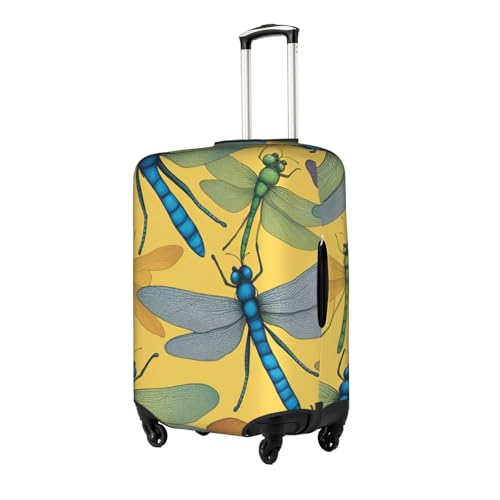 Colorful Dragonfly Tsa Approved Luggage Cover For 18-32 Inch Suitcases Scratch-Resistant Stretch Luggage Cover2