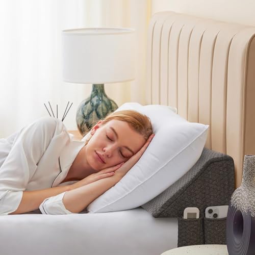 Image of Bedluxe King Wedge Pillow Headboard (76 inchx10 inchx6 inch), Bed Wedge Pillow for Headboard, Foam Headboard Pillow, Bed Gap Filler King - Fill The Gap (0-7 inch), Mattress Gap Filler (Air-Layer Black, 76 inchx10 inchx6 inch)