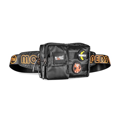 Image of Monkey Troopers Webby Waist Bag, Crossbody, Chest Bag for Men Women Girls Boys, Lightweight, Durable, Travel, Hikking, Casual, Dailyuse, Water Resistant (Black)