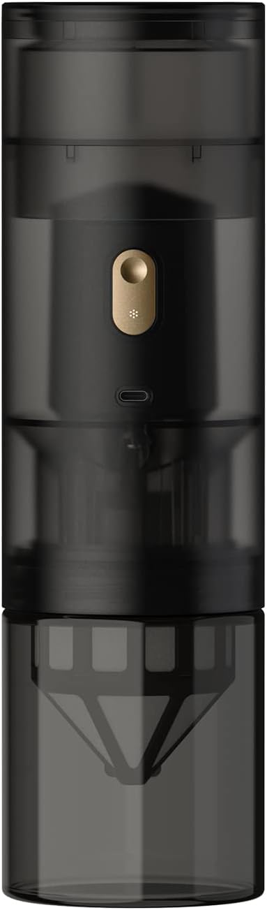 TIMEMORE 123 Go Automatic Coffee Machine, 3-in-1 Grind Filter Extraction Integrated, Portable Coffee Brewer with E&B Stainless Steel Conical Burr, Household Hand-drip American Coffee Maker Grinder