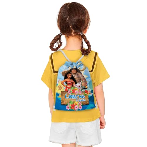 Mochilinha Bag Infantil Personalizado com Nome e Idade Moana M-01 (Mochilinha 20x30, Unidades, 05)