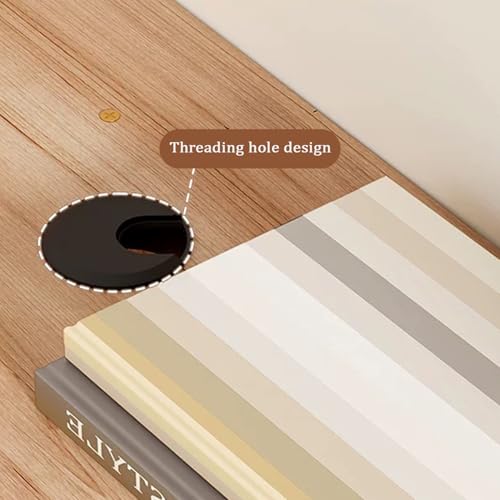 Mesa consola de madera maciza para recibidor estrecho con doble capa 4