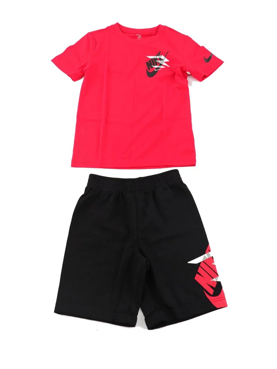 NIKE 3Brand Completo T-Shirt e Shorts da Ragazzi Icon Duo Rosso Codice 9Q0616-U10