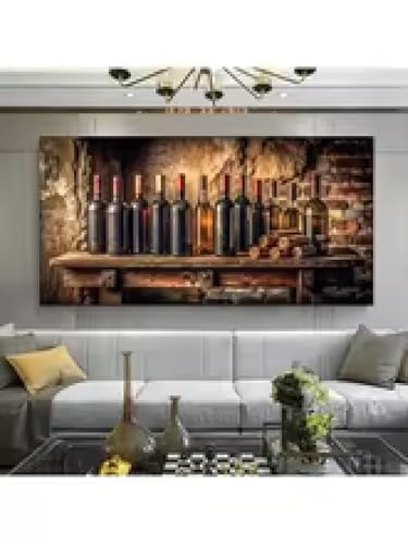Affiche bouteille de vin rouge pour une ambiance de restaurant chic