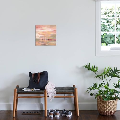 ART.COM Stretched Canvas Print Crimson Waves by Silvia Vassileva, 16" x 16" by ART.COM - Image 3