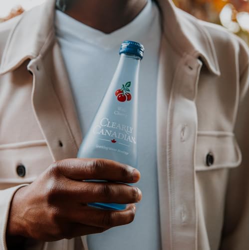 Image of Clearly Canadian Sparkling Flavored Water, 11 oz Glass Bottles - Variety of Refreshing Flavors, Premium Carbonated Beverage, Available in 12-Pack and 24-Pack Options (12 Pack, 12 Pack Variety)
