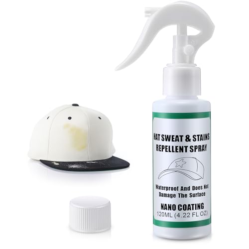Leelosp Hat Sweat Protector Spray Portable Spray for Golf Hat Mens Baseball Caps Cowboy Prevent Sweat Stains(1 Pack)