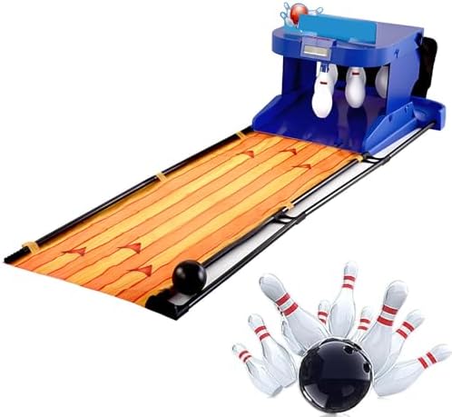 Home Bowling Alley with Electric Bowling Machine, LED Scoreboard, Automatic Scoring, Lighting & Sound Effects - Fun Electronic Game for Kids & Adults, 3.5m/11.5ft