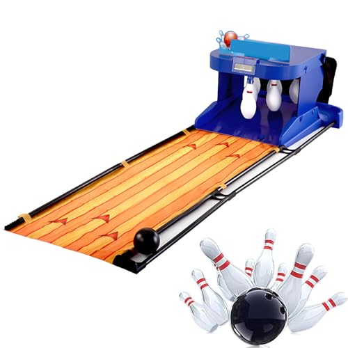 ByBoDi Home Bowling Alleys,Electric Bowling Machine,Electronic Bowling Alley Game for Home,with LED Scoreboard, Automatic Reset, Lighting & Sound Effects,for Children and Adults 2m/6.56ft