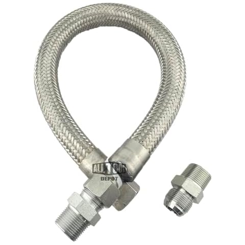 Industrial Grade Heavy Duty Flexible Metal Hose Connector 1" NPT x 36" Length Air Compressor Stainless Steel Braided Cover