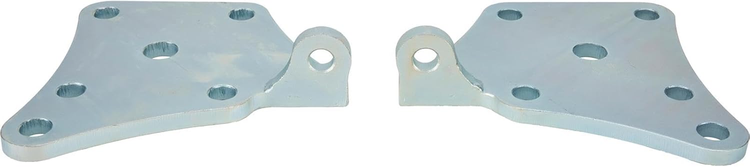 Speedway Motors Universal Lower Leaf Spring Mount Plate Set with Shock and Sway Bar Mounts, Fits 2.5 Inch Wide Springs, Zinc Plated Steel, LH and RH