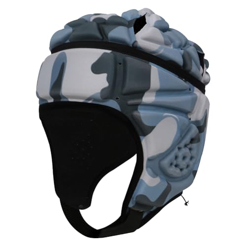 Football Helmet 7v7 Rugby Headguard Youth Soft Football Gear Adults Adjustable Head Protection Comfortable Breathable Elastic Sports Accessories Camouflage B