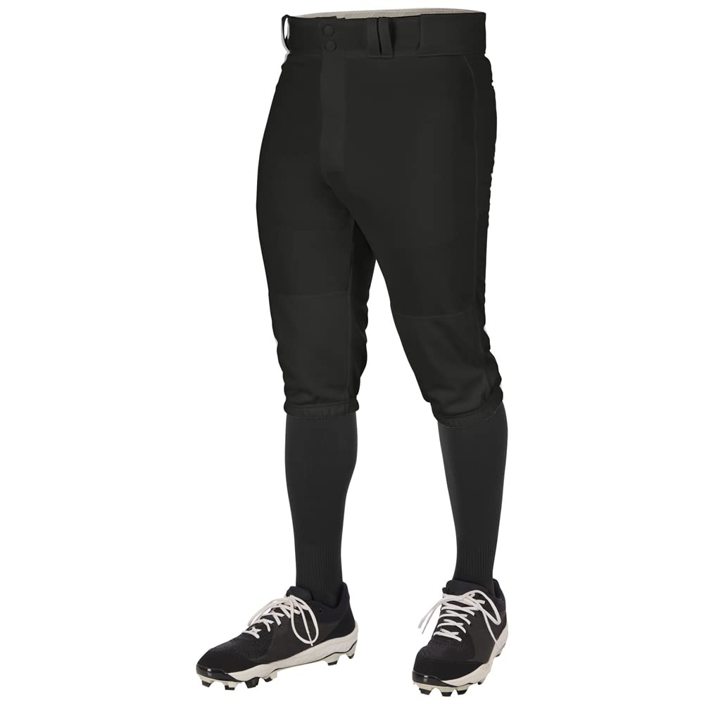 League Outfitters Men's Triple Crown 2.0 Knicker Style Baseball Pants - Black - XL