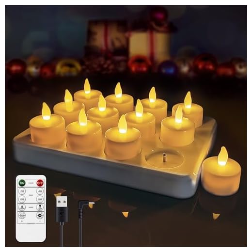Rechargeable Flameless Tea Lights Set