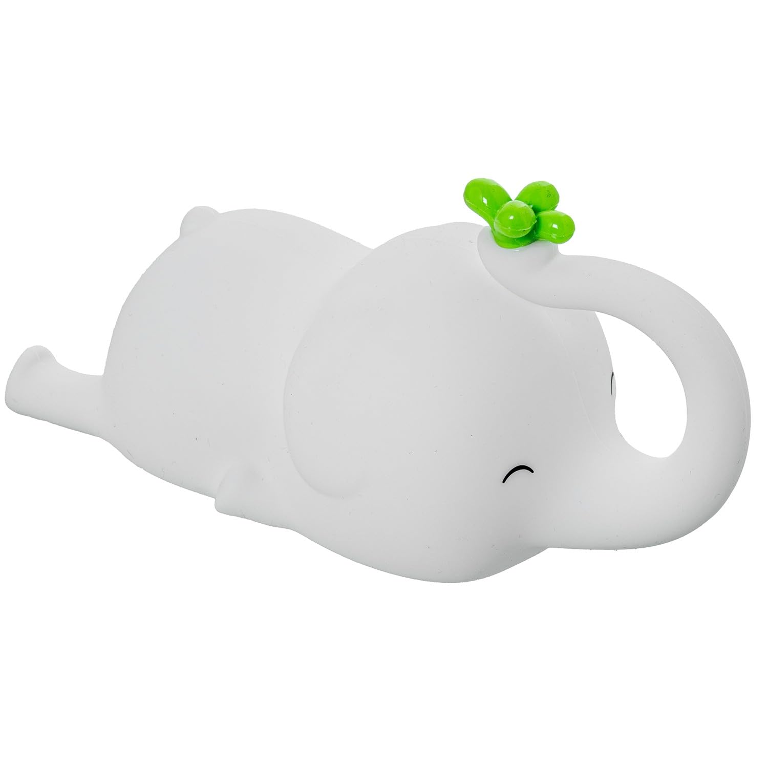 Veilleuse LED éléphant blanche 18x9cm avec support téléphone DRW