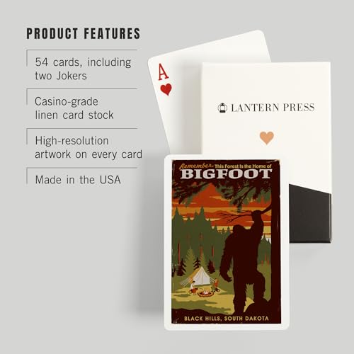 Lantern Press naipes póker tamaño estándar 52 cartas miniatura 3
