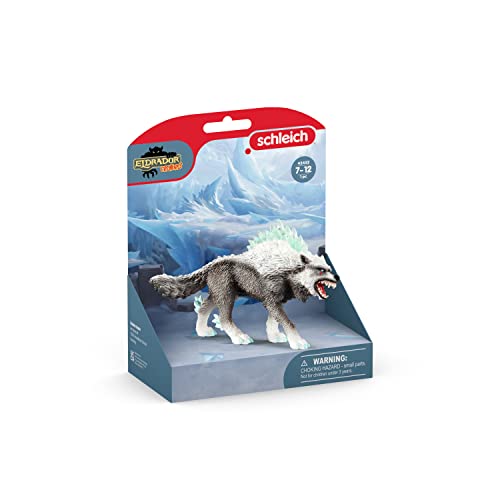 Schleich Eldrador Creatures, Ice Monster Mythical Creatures Toys For Kids, Snow Wolf Action Figure, Ages 7+ #TOP4