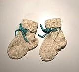  Warme selbstgestrickte Socken für Kinder Größe 19-21  Weiße Wollsocken  Handgestrickt  für Mädchen und Jungen  Babysocken
