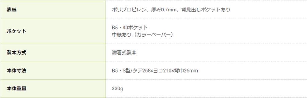 Nakabayashi CB1043B-N Clear Book, Clear File, B5, 40 Pockets, Blue