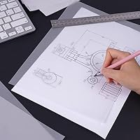 OSDUE 80 Blatt Transparentpapier, 93g DIN A4 Pauspapier weiß & Bedruckbar Tracing Paper, Bastelpapier Laternenpapier Transparent für Skizzieren, DIY-Karten, Verpacken, Zeichnen (210 * 297mm) – Ansicht 5