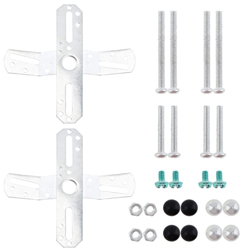 Image of RTNLIT 4 inch Light Fixture Mounting Bracket, Universal Chandelier Crossbar 180 Rotation and Fixed, Cross-Shaped Lighting Parts with Screws and Nuts, 2 Packs