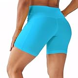 LOVESOFT Women's Workout Cycling Running Volleyball Tights Yoga Shorts with Side Pockets