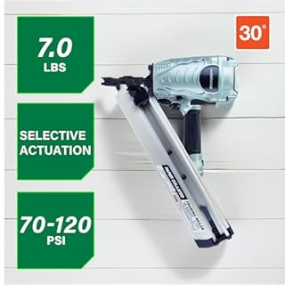 Metabo HPT Framing Nailer, Pro-Preferred Framing Tool For Flooring, Truss Build-Up, Roof Decking, and Housing Construction, Quick Switch Nailing, 3-1/2" 30° Paper Collated Nails, NR90ADS1