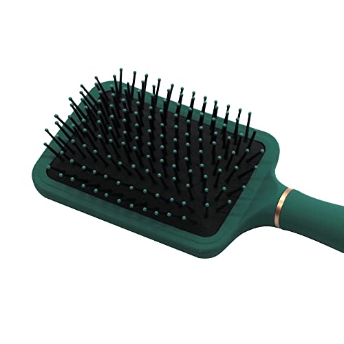 Glam'Up Paris Maxi Square Hairbrush Green Rose Gold, Detangling Hairbrush with Handle - Image 4