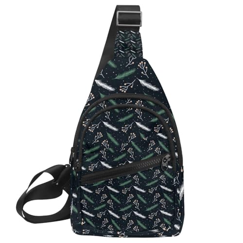 Bandolera para senderismo, viajes y compras Multicolor 7 Dark Winter Branches