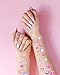 Pink Sleepover Party Temporary Tattoos for Girls - 78 Styles Slumber Party Birthday Supplies, Spa Party Cute Decorations, Sleepover Party Activity Favors Accessory