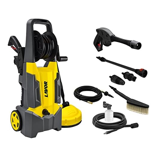 LAVOR Idropulitrice ad acqua fredda DIVE EXTRA 135 con Avvolgitubo, Accessorio Lavapatio, Spazzola, Fissa e Sonda Spurgatubi 6 metri, Pressione 135 bar max, Portata 420 litri ora max