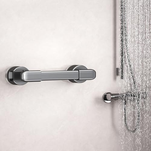 Barre d'appui à ventouse gris 41 cm pour la sécurité sous la douche - 5