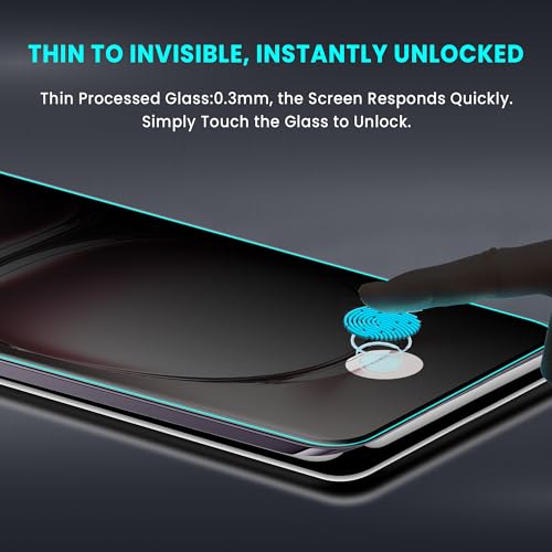Image of FIRST MART UV Privacy Tempered Glass for Oppo Reno 12 Pro | Anti-Spy 9H Curved Screen Protector, Edge-to-Edge, Case-Friendly | 1 Pack