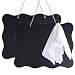 AUSTOR 10x14 Inch Double Sided Erasable Chalkboard Signs Message Board with Hanging String and Cleaning Cloth, 2 Pack
