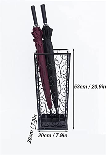 Porte-parapluie avec bac de récupération eau pour intérieur en bronze - 3