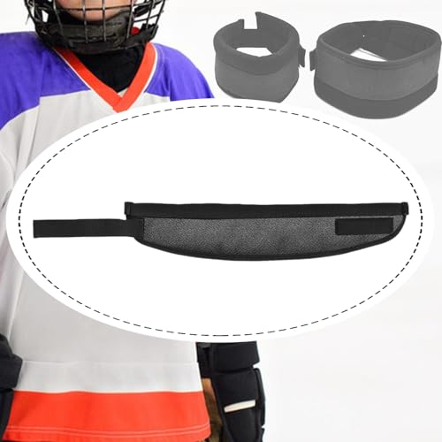 LeeQinersw Hockey Halschutz Nackenprotektor Torwart Halsschutz Schnittfester Kragen Schutz Aus Schwamm Oxford für Eishockey Feldhockey Rollschuhlaufen Skifahren, Erwachsene
