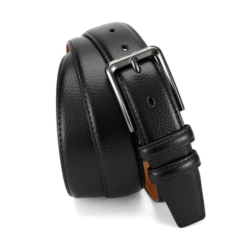 Men Belts Genuine Leather LONG Large Pin Buckle Metal Automatic Buckle Male Belts2