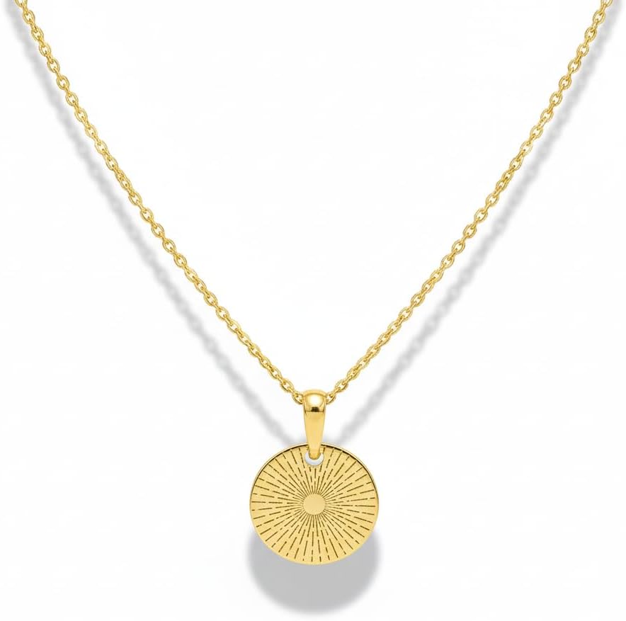 Starburst Necklace – 14k Gold Plated Celestial Pendant, Dainty Cosmic Jewelry for Women