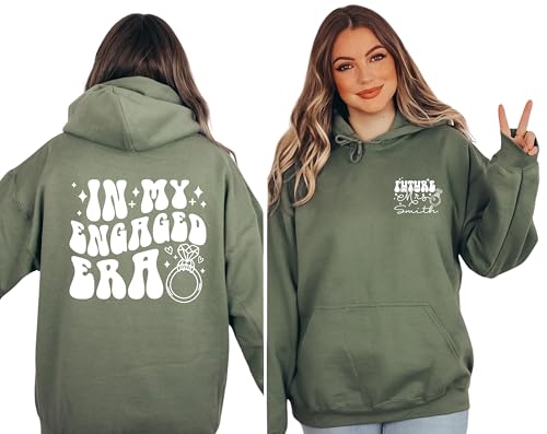 Personalized In My Engaged Era Shirt, Custom Bride Sweatshirt, Future Mrs Hoodie, Engagement Gift, Bachelorette Shirt2