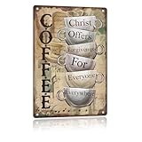 Christ Offers Forgiveness for Everyone Decor 12x8 Metal Sign – Wall Art for Christian Kitchen & Indoor Porch, Rustic Coffee Station Decor,Office, Church & Funny Gifts (705)