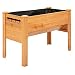Produktbild Outsunny Hochbeet aus Holz Kräuterbeet Pflanzkasten mit Abflussloch Haken Blumenkasten mit Füßen Massivholz Natur 120 x 60 x 81 cm