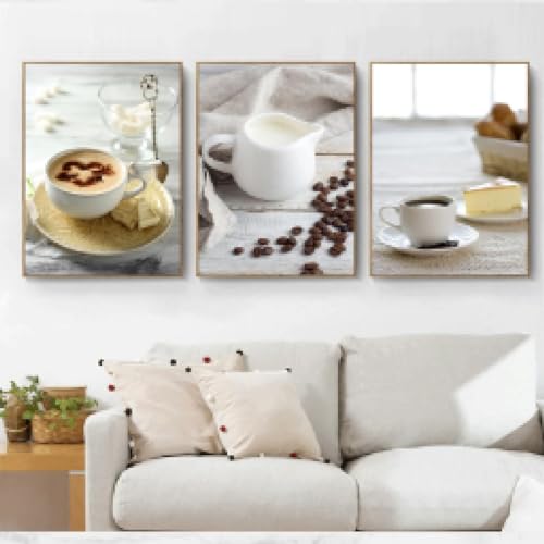 Peinture cuisine grains de café KEBIA lot d'affiches murales de nourriture 20x30