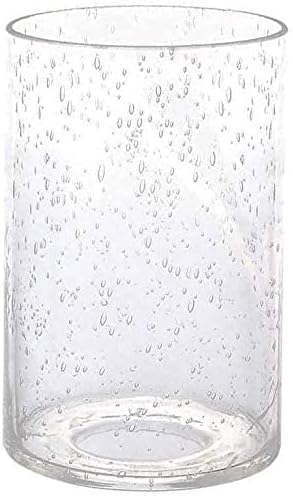 Borosilicate Glass, Bubble Candle Holder with 42mm Jaws, Glass Hurricane Candle Holder 4.5 inches in Diameter and 10 inches in Height.